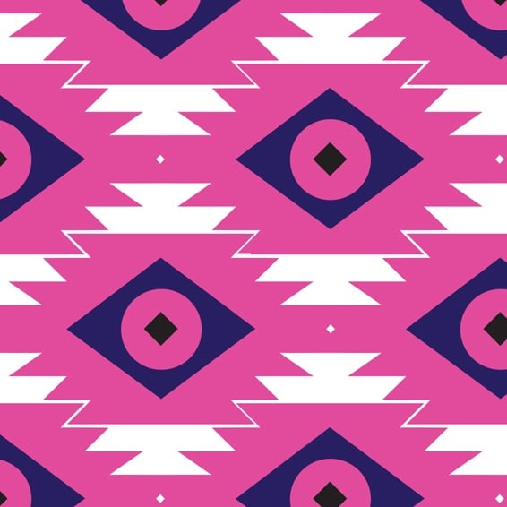 tribal happiness, fabric design, tribal fabric, pink fabric, happy fabric, live colorful, digital fabrics
