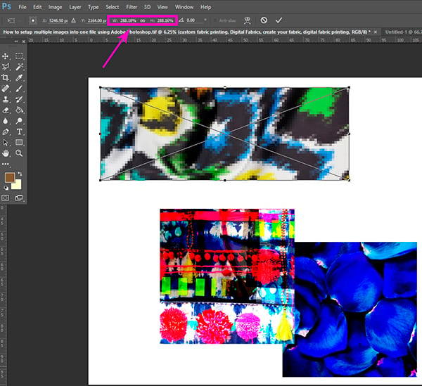 Custom Fabric_Fabric Printing_How to setup multiple images into one file using Adobe Photoshop3