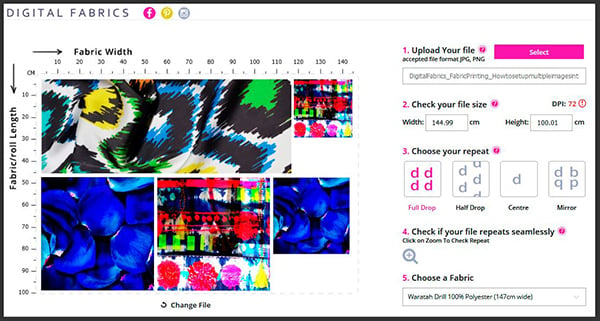 Digital Fabrics_Fabric Printing_How to setup multiple images into one file using Adobe Photoshop_Fabric Online