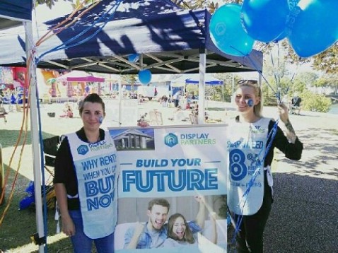 Display Partners_apron_ad_promotional_fabric_branding_identity_blue_home_future