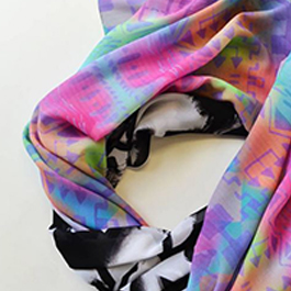 design your own scarf, create fabric, become the designer, digital fabrics school, create scarf workshop, fabric printing