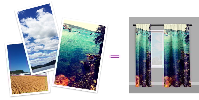 photocurtain_curtain with photo of ocean_Photo curtains_Custom Curtains_Print Your Own Curtains_Print curtains
