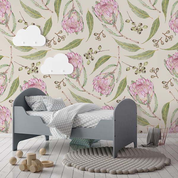 Protea-and-Gumnuts-Wallpaper-mockup