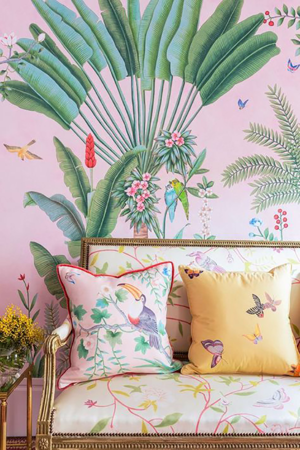 botanical pillows fabric printing, custom fabric, fabric design services