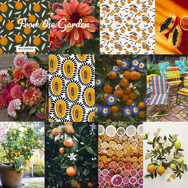 "From The Garden Collection" mood board