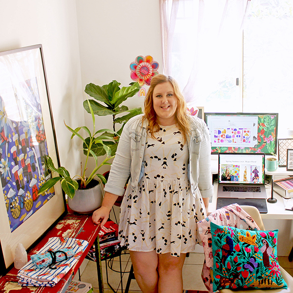 Crystal Kruger in her creative studio