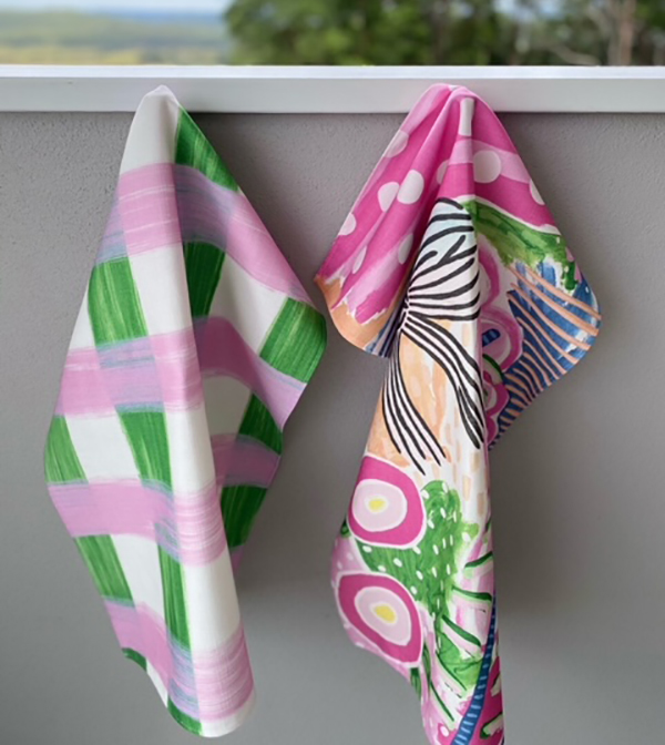 custom tea towels Digital Fabrics, Sydney
