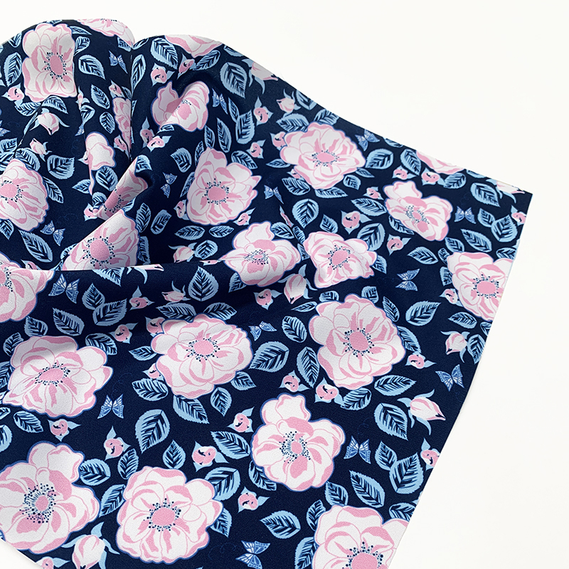 digital fabrics_designer fabrics_gouri babshet_Delightful Roses Navy 2