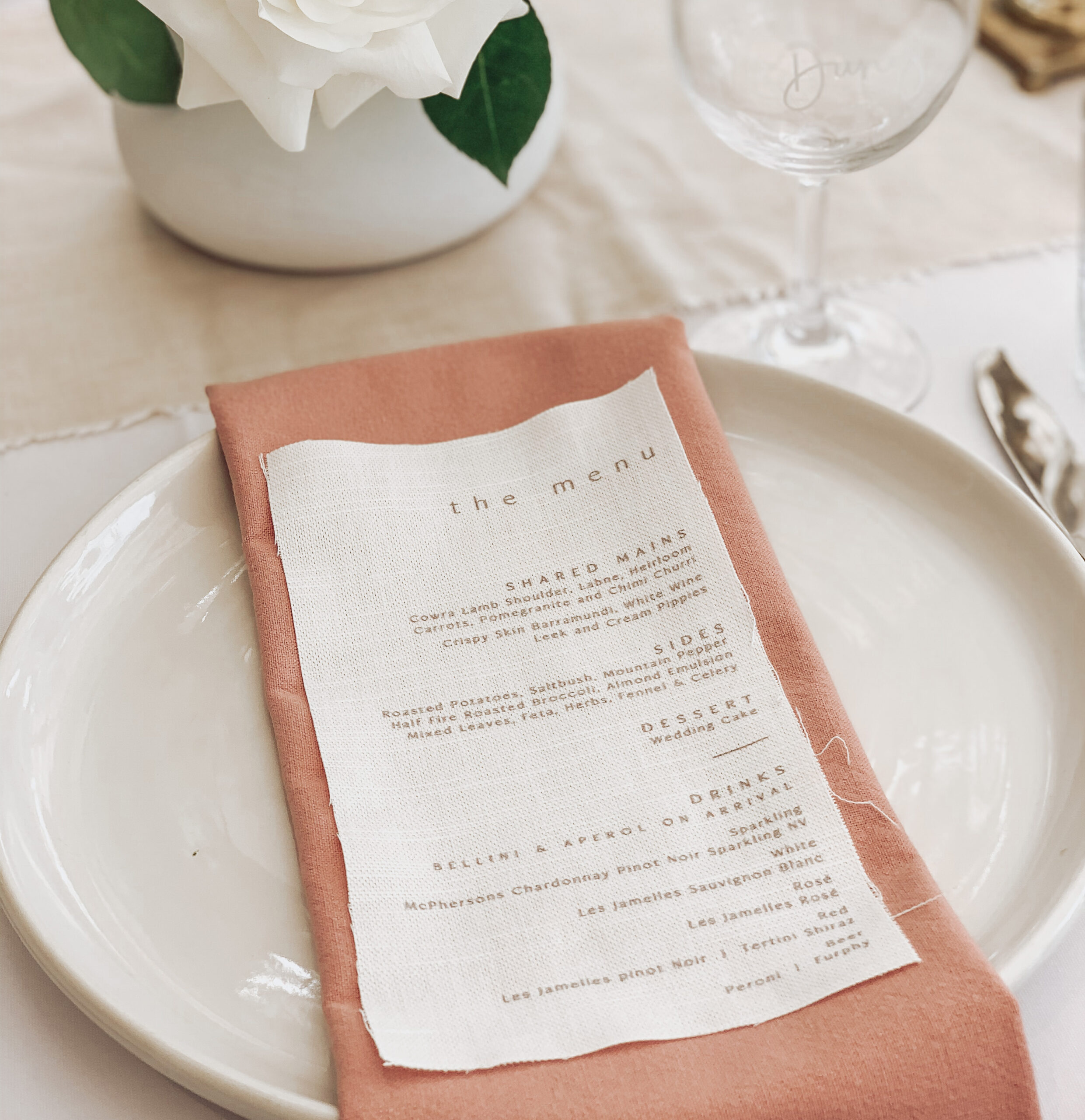 Photo by My Creative Space Bespoke Textile Wedding Signage- Digital Fabrics