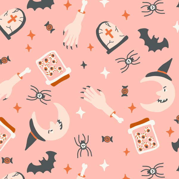 designer fabric_digital fabrics_Sina OKeeffe Design_Spooky retro pink Halloween bats, moons and eyeballs_website.jpg
